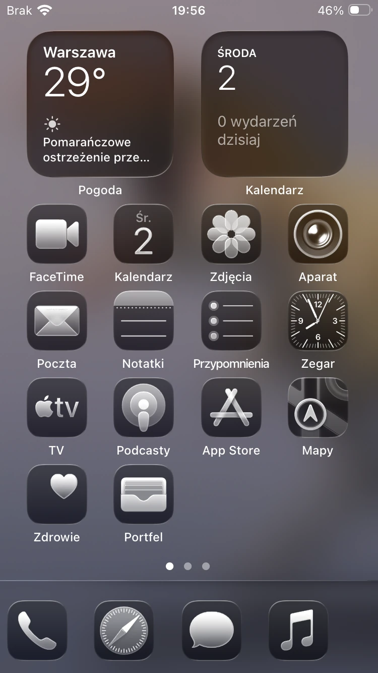 Kompletnie zeszklony iOS 26